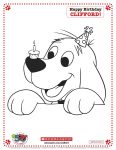 Clifford Printable Birthday Coloring Page from Scholastic - Mama Likes This