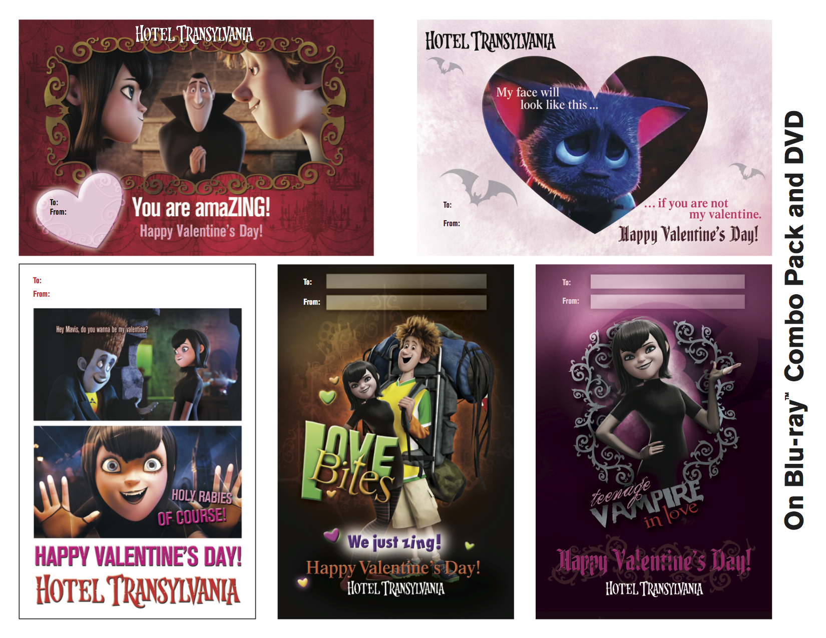 Hotel Transylvania printable Valentines