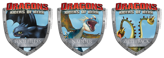 Dragons Riders of Berk Badges