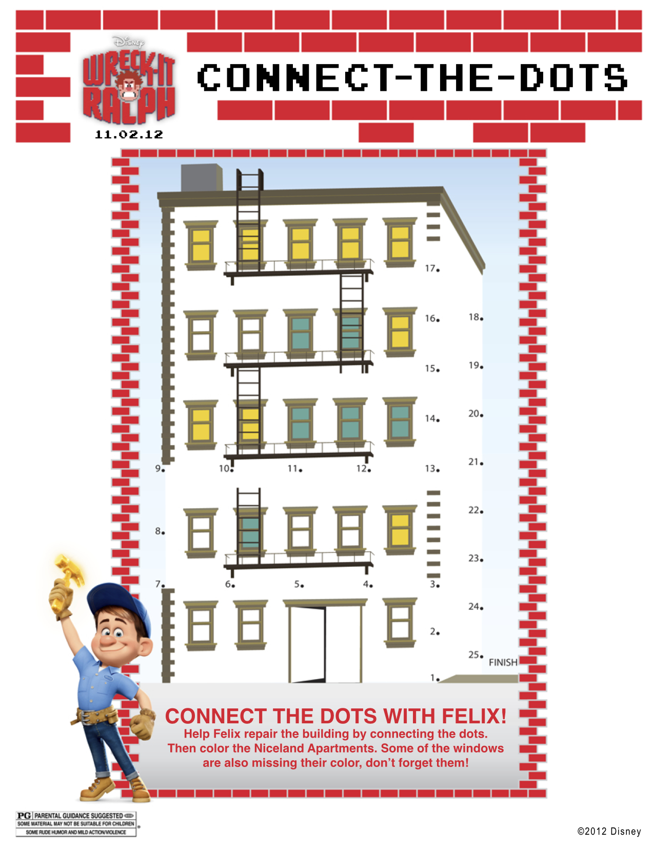 Wreck It Ralph Printable Connect The Dots