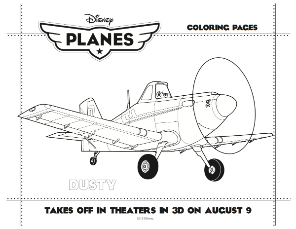 Disney Planes Printable Dusty Paper Airplane Craft