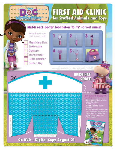 doc mcstuffins band aid printables