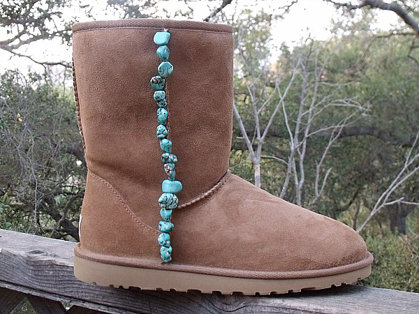 DIY Ugg Boots with Turquoise