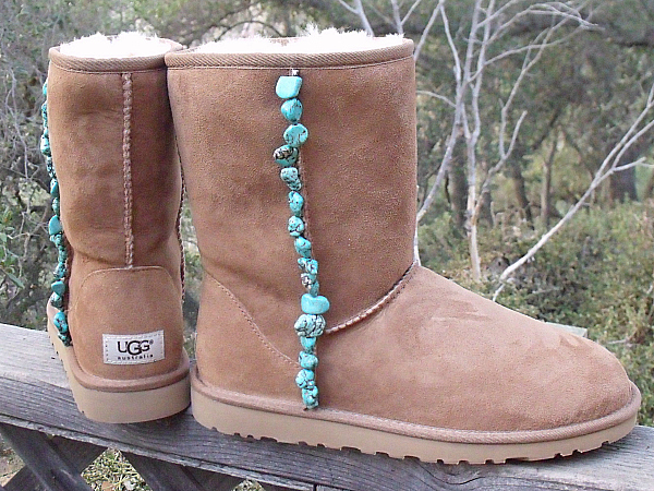 DIY Ugg Boots with Turquoise
