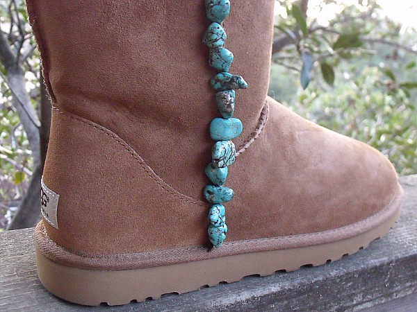 DIY Ugg Boots with Turquoise