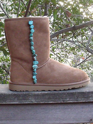 DIY Ugg Boots with Turquoise