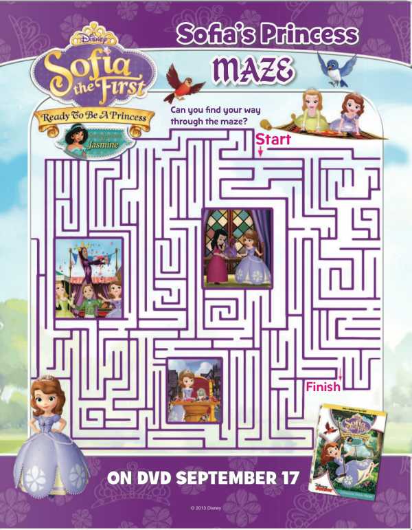 Disney Sofia the First Ready to Be A Princess Printable Maze