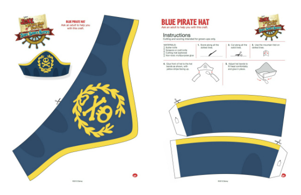 Jake and The Neverland Pirates Printable Pirate Hat Craft