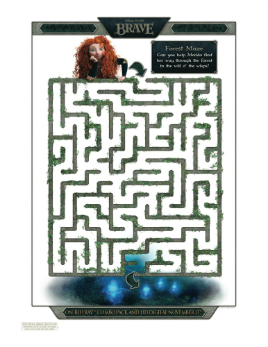 Disney Printable Brave Forest Maze
