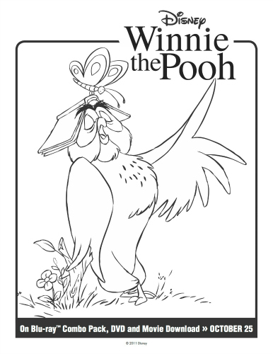 Winnie the Pooh: Printable Owl Coloring Sheet