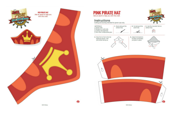 Jake and The Neverland Pirates Printable Pirate Hat Craft