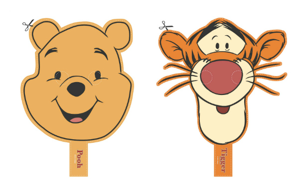 DIY Printable Winnie the Pooh & Tigger Masks