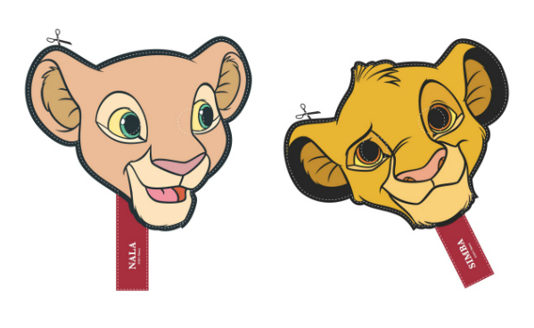 Simba & Nala Printable Masks