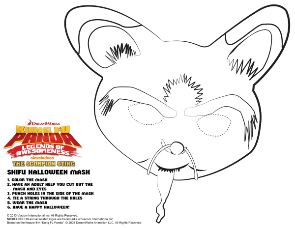 Download Kung Fu Panda Shifu Printable Mask Craft | Mama Likes This