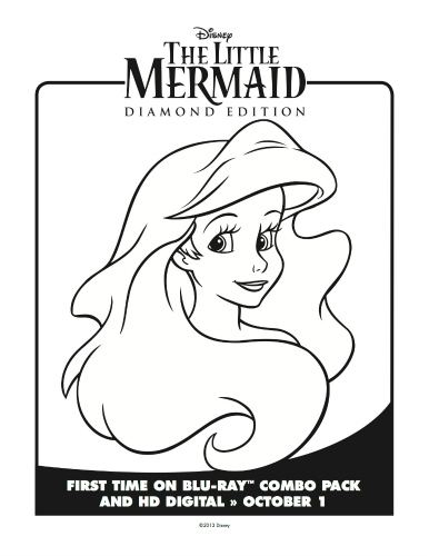 Little Mermaid Ariel Coloring Sheet