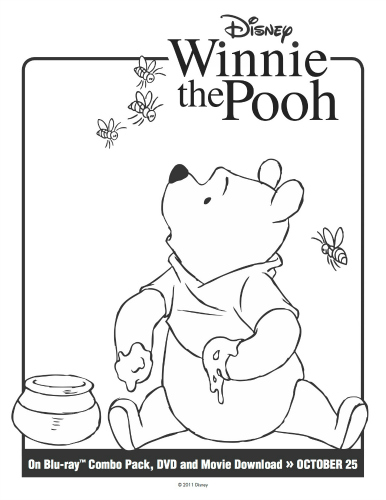 Winnie the Pooh Printable Coloring Page