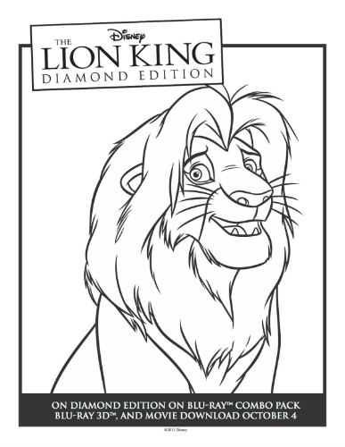 Lion King Simba Printable Coloring Sheet | Mama Likes This