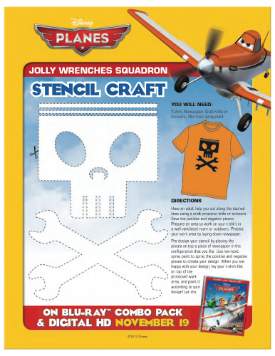 Disney Planes Jolly Wrenches Squadron Stencil Craft