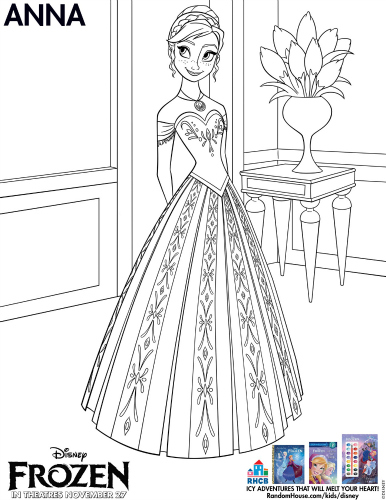 Disney Frozen Coloring Page - Anna