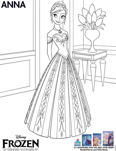 Free Printable Disney Frozen Anna Coloring Page #freeprintable #coloringpage #disney #frozen #frozen2 #princessanna 