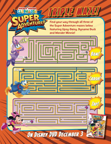 Disney Mickey Mouse Clubhouse Printable Maze