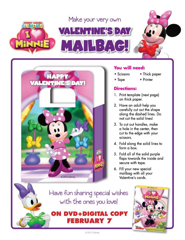 Minnie Mouse Valentine's Day Gift Bag Craft