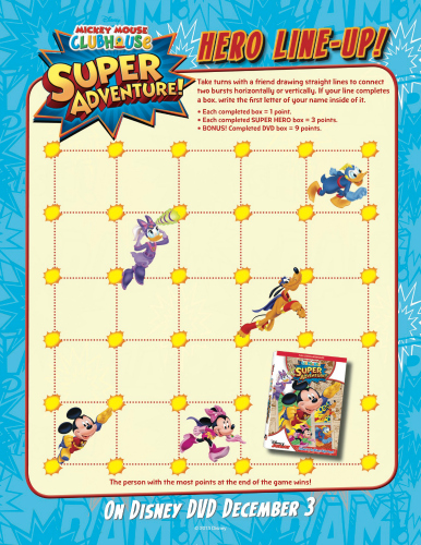 Disney Mickey Mouse Clubhouse Super Adventure Printable Hero Game