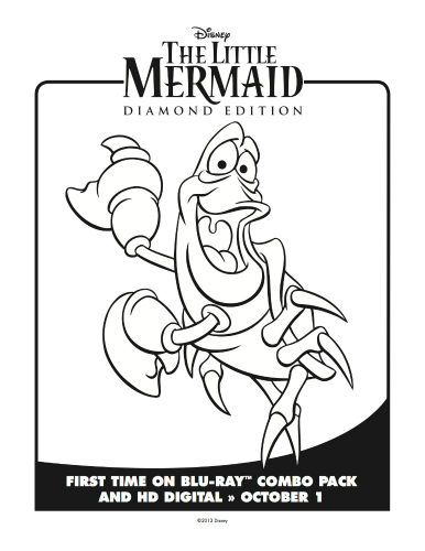 Little Mermaid Sebastian Coloring Page