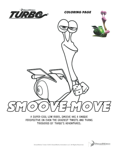 Turbo Smoove Move Coloring Page