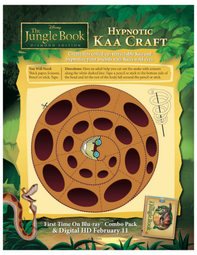 Disney Jungle Book Printable Hypnotic Kaa Craft