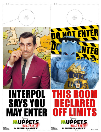 Muppets Most Wanted Printable Door Hanger Craft