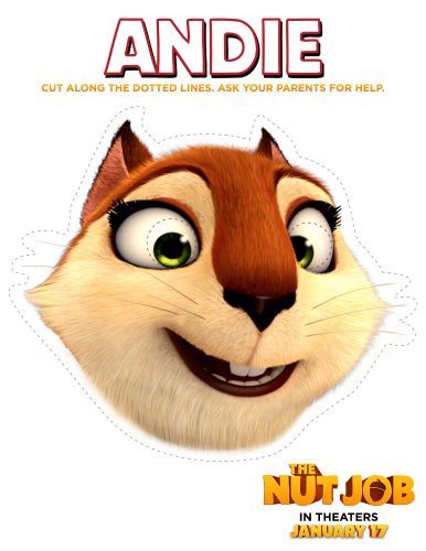 The Nut Job Free Printable Craft - Andie Mask