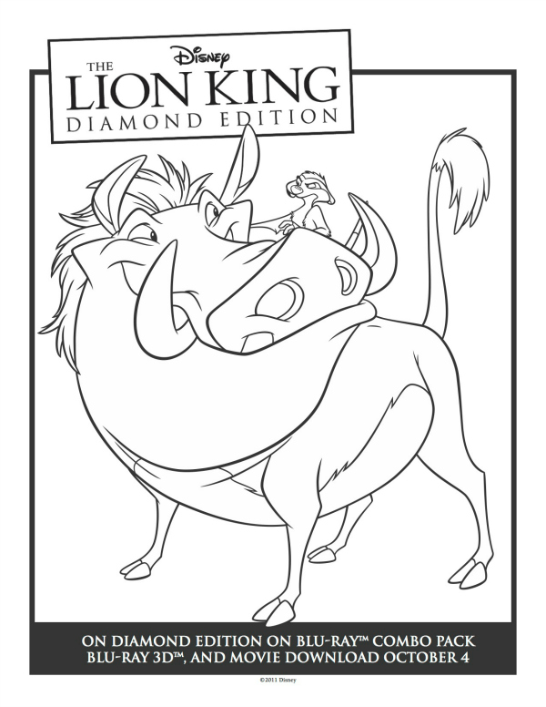 lion king timon and pumba coloring pages