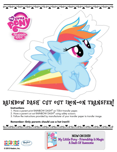My Little Pony Printable Rainbow Dash Iron-on Transfer