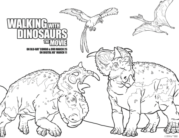 Walking with The Dinosaurs Printable Coloring Page
