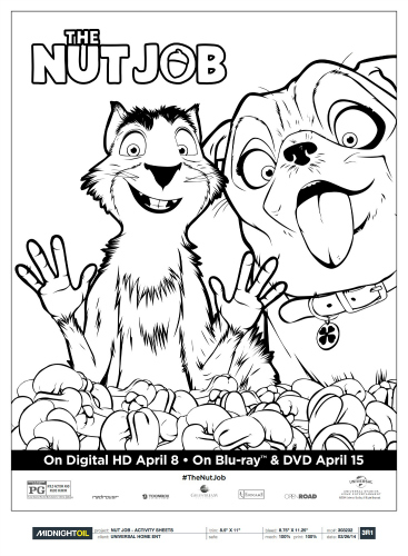 The Nut Job Surly & Precious Coloring Page