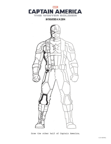Captain America: The Winter Soldier Printable Coloring Page