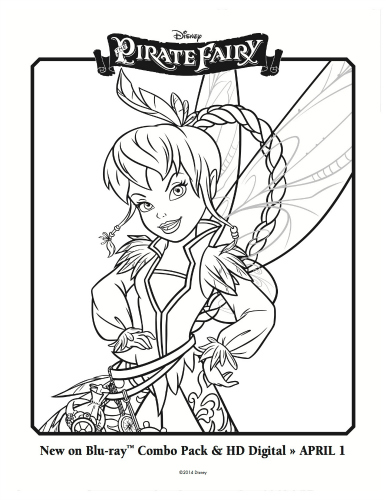 Pirate Fairy Printable Coloring Sheet - Fawn