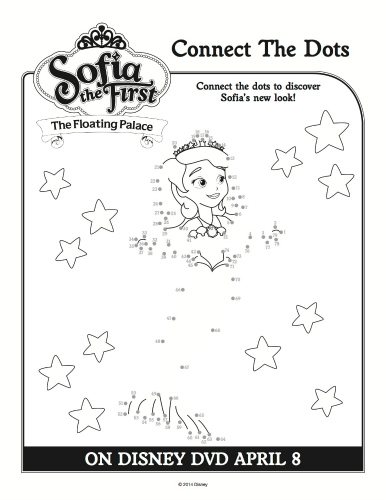 Sofia the First Printable Connect the Dots Coloring Page
