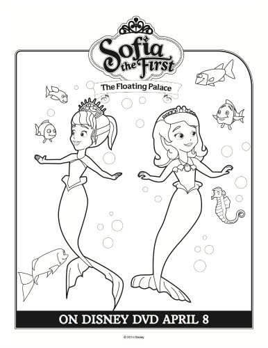 Sofia the First Printable Mermaids Coloring Page