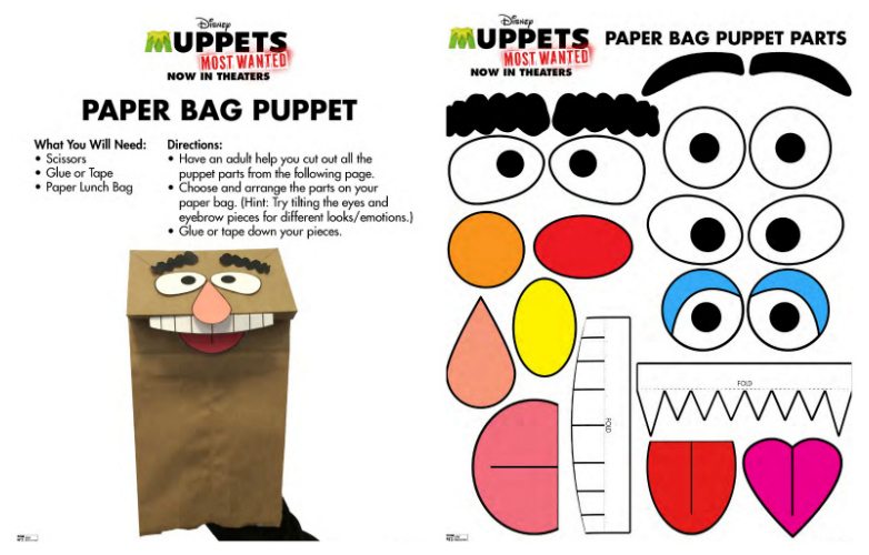 Muppets Paper Bag Puppet Craft