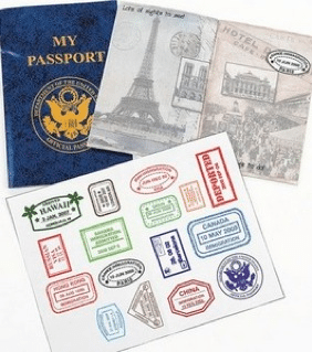 Passport Sticker Book with Stickers