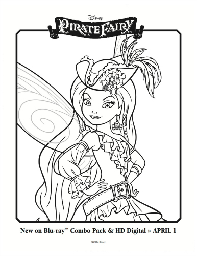 Pirate Fairy Coloring Sheet - Silvermist