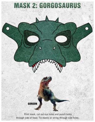 Gorgon Free Printable Dinosaur Mask
