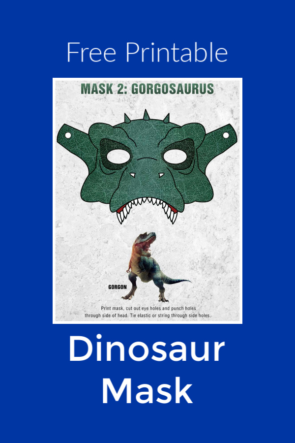 Free Printable Gorgosaurus Dinosaur Mask #FreePrintable #DinosaurCraft #DinosaurMask #Gorgosaurus