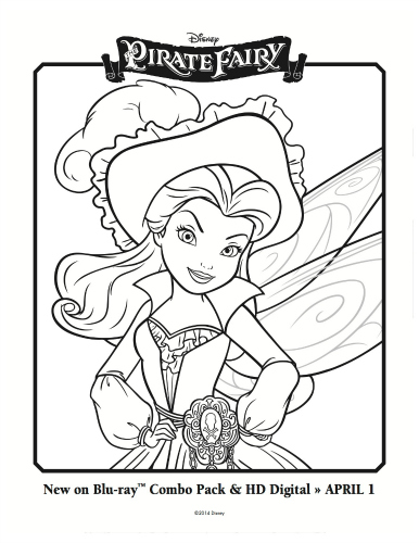 Disney Pirate Fairy Coloring Sheet