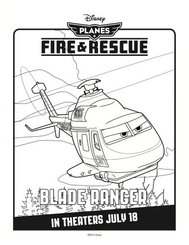 Disney Planes: Fire & Rescue Printable Coloring Page - Blade Ranger