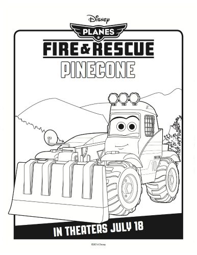 Disney Planes: Fire & Rescue Printable Coloring Sheet - Pinecone