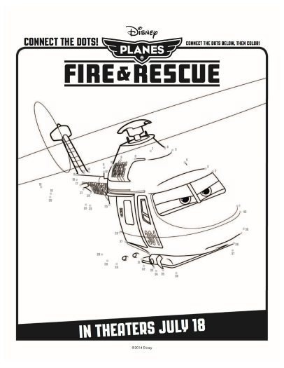 Free Disney Planes Fire & Rescue Printable Connect the Dots