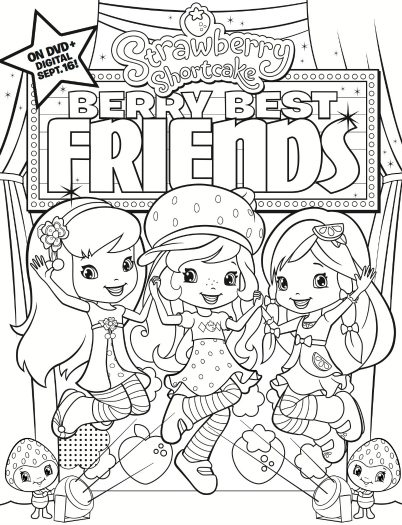 Strawberry Shortcake color page - NEW coloring pages for kids